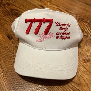 The Mayfair Group 777 “wonderful things” White pink red TRUCKER HAT